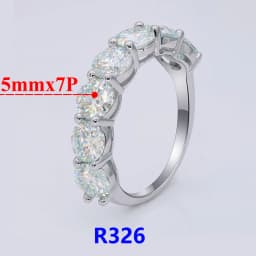 COSFIX Round Cut Moissanite Rings For Women 0.1ct-5ct Women Moissanite Row Ring Luxury 2023 Women's Full Moissanite Ring Gift
