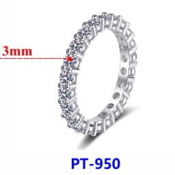 COSFIX Round Cut Moissanite Rings For Women 0.1ct-5ct Women Moissanite Row Ring Luxury 2023 Women's Full Moissanite Ring Gift