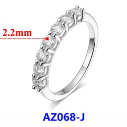 COSFIX Round Cut Moissanite Rings For Women 0.1ct-5ct Women Moissanite Row Ring Luxury 2023 Women's Full Moissanite Ring Gift