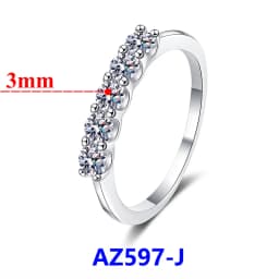 COSFIX Round Cut Moissanite Rings For Women 0.1ct-5ct Women Moissanite Row Ring Luxury 2023 Women's Full Moissanite Ring Gift