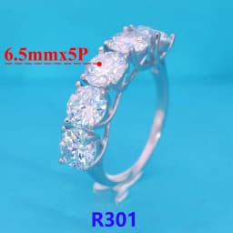 COSFIX Round Cut Moissanite Rings For Women 0.1ct-5ct Women Moissanite Row Ring Luxury 2023 Women's Full Moissanite Ring Gift