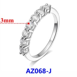 COSFIX Round Cut Moissanite Rings For Women 0.1ct-5ct Women Moissanite Row Ring Luxury 2023 Women's Full Moissanite Ring Gift
