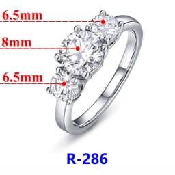 COSFIX Round Cut Moissanite Rings For Women 0.1ct-5ct Women Moissanite Row Ring Luxury 2023 Women's Full Moissanite Ring Gift