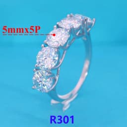 COSFIX Round Cut Moissanite Rings For Women 0.1ct-5ct Women Moissanite Row Ring Luxury 2023 Women's Full Moissanite Ring Gift