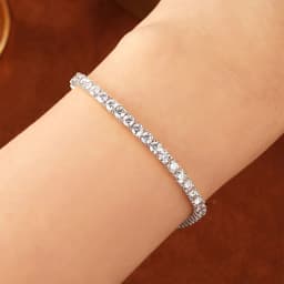 IOGOU 3mm Round Moissanite Full Tennis Bracelets 14k Gold Filled Bracelet for Women Men Couples GRA Certified Sparkling Jewelry