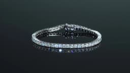 IOGOU 3mm Round Moissanite Full Tennis Bracelets 14k Gold Filled Bracelet for Women Men Couples GRA Certified Sparkling Jewelry