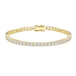 IOGOU 3mm Round Moissanite Full Tennis Bracelets 14k Gold Filled Bracelet for Women Men Couples GRA Certified Sparkling Jewelry