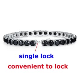 DJMAX 4-6.5mm Full BlacK Moissanite Tennis Bracelet For women Original 925 Sterling Silver Man Moissanite Tennis Chain New 2023
