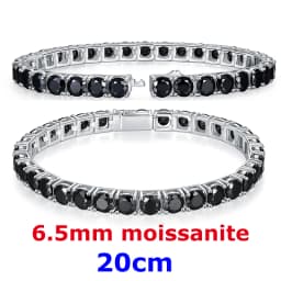DJMAX 4-6.5mm Full BlacK Moissanite Tennis Bracelet For women Original 925 Sterling Silver Man Moissanite Tennis Chain New 2023