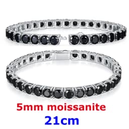 DJMAX 4-6.5mm Full BlacK Moissanite Tennis Bracelet For women Original 925 Sterling Silver Man Moissanite Tennis Chain New 2023