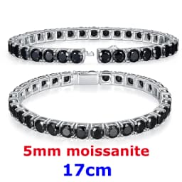 DJMAX 4-6.5mm Full BlacK Moissanite Tennis Bracelet For women Original 925 Sterling Silver Man Moissanite Tennis Chain New 2023