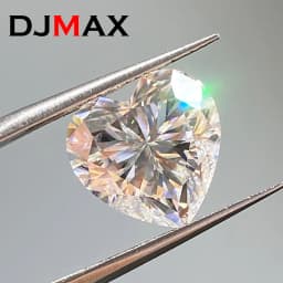 3EX Cut DJMAX 3-20mm Rare Heart Cut Moissanite Loose Stones Real D Color VVS1 Heart Shape Certified Moissanite Diamonds
