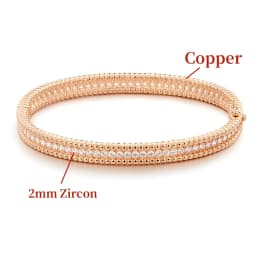 GXTRS 2mm Certified Moissanite Bangles For Women S925 Silver Trendy Wedding Party Bracelets 18K Gold Plated Fine Jewelry Gifts