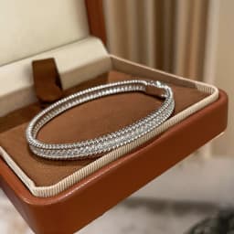GXTRS 2mm Certified Moissanite Bangles For Women S925 Silver Trendy Wedding Party Bracelets 18K Gold Plated Fine Jewelry Gifts