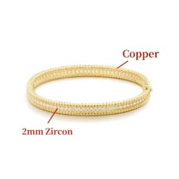 GXTRS 2mm Certified Moissanite Bangles For Women S925 Silver Trendy Wedding Party Bracelets 18K Gold Plated Fine Jewelry Gifts