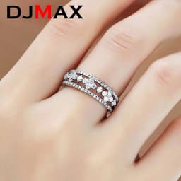 DJMAX Luxury Moissanite Rings for Women Engagement Original 925 Sterling Silver Jewelry Women's Moissanite Diamond Ring New