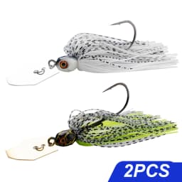 2Pcs Spinner Bait 7g/9g/12g/14g/21g Fishing Lures Kit Pesca Chatter Weedless Metal Blade Rubber Jig Head Hook Wire Spinnerbait