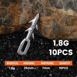 ZUKIBO 10PCS Worm Lure Weight Insert Fishing Sinkers 0.6/0.9/1.3/1.8/2.2/2.6g Nail Sinker Used Carp Fishing Accessories