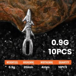 ZUKIBO 10PCS Worm Lure Weight Insert Fishing Sinkers 0.6/0.9/1.3/1.8/2.2/2.6g Nail Sinker Used Carp Fishing Accessories