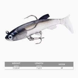 1pc Fishing Lure 75mm 85mm Artificial Sinking Swimbait Curly T Tail Jig Head  Soft Bait Rubber Goods For Bass Pike