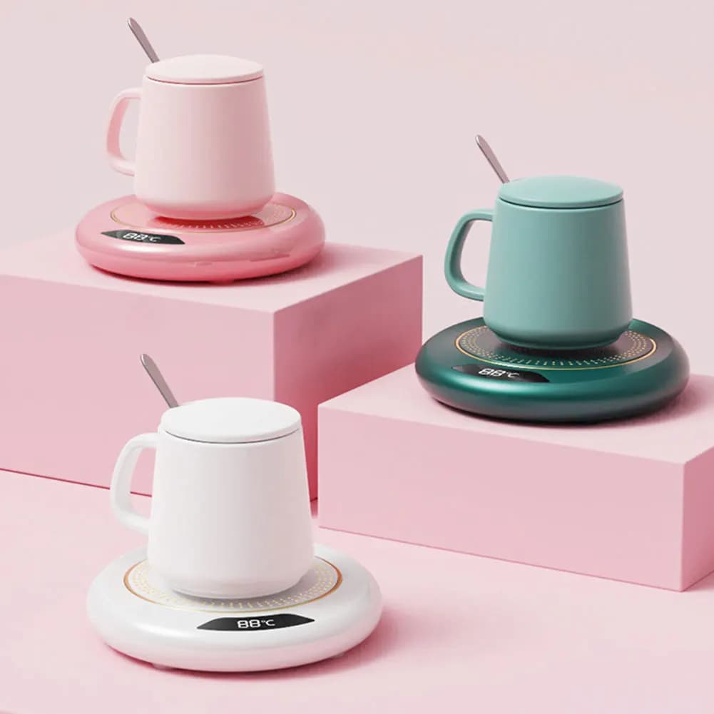 USB Coffee Mug Warmer 3 Temperature Setting Electric Beverage Warmer Coffee Warmer Plate for Hot Coffee Tea and Milk