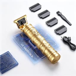 Professional  Carving Hair Clipper Hair Cutting Machine Barber Rechargeable Metal Haircut Machine Clipper for Men Hair Trimmer