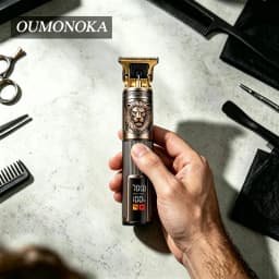 Professional  Carving Hair Clipper Hair Cutting Machine Barber Rechargeable Metal Haircut Machine Clipper for Men Hair Trimmer