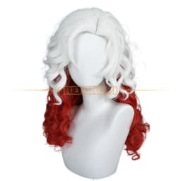 Rogue Cosplay Wig Anna Marie Wine Red Long Fluffy Curls Rogue X-Men Evolution Heat Resistant + Wig Cap for Halloween