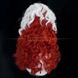 Rogue Cosplay Wig Anna Marie Wine Red Long Fluffy Curls Rogue X-Men Evolution Heat Resistant + Wig Cap for Halloween