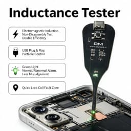 Type-C Inductance Detector PCB Coil Component Tester for Phone Motherboard Fault Detection Electromagnetic Induction Tester