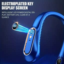 2025 New Best Sellers Wearable Neck Fan Portable Air Conditioner Bladeless Neck Fan Air Cooler 5 Gears and LED Display Screen