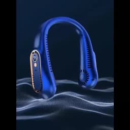 2025 New Best Sellers Wearable Neck Fan Portable Air Conditioner Bladeless Neck Fan Air Cooler 5 Gears and LED Display Screen
