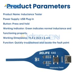 XA5 Inductance Tester Type-C Power for PC Repair Electromagnetic Induction Quick Fault Check Coil Tester Inductor Detector Tools