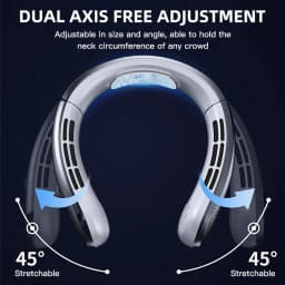 8000mAh Air Cooler USB Hanging Neck Fan Portable Bladeless Mini Rechargeable Mute LED Digital Display Electric Fans 2025 New