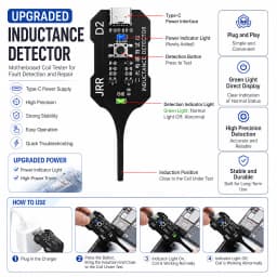 Upgraded D2 Inductance Tester Type-C Power LED Indicator for Electronic Motherboard Coil Repair & Troubleshooting