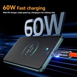 60W PD Super Fast Charge USB C to Type C Cable 180 Degree Elbow Rotation for Data Sync Compatible with Samsung Huawei Laptops