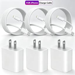 1-3Set 20W US USB C Port Fast Charger For iPhone 14 13 12 11 Pro Max Plus XR Xs 7 8 3.3 Ft USB C Fast Charging Cable Accessories