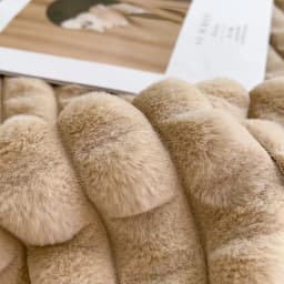 Thick Faux Rabbit Fur Blanket Raised Stripe Autumn Winter Warm Throw Blankets for Bed Sofa Single Double Fluffy Plush Bedspread
