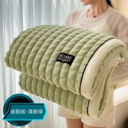 Thick Faux Rabbit Fur Blanket Raised Stripe Autumn Winter Warm Throw Blankets for Bed Sofa Single Double Fluffy Plush Bedspread