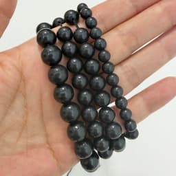 Genuine Semi-precious Natural Shungite Stone Round Loose Beads 6 8 10 MM Pick Size Jewelry Making