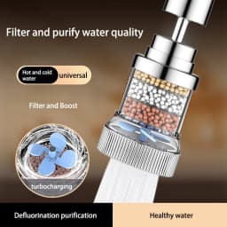 360° Rotation Kitchen Faucet Extender Anti-Splash Aerator Pressurized Water Filter Nozzle for Water Purification Saving Water