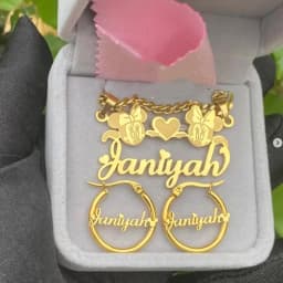 Custom Crown Butterfly Name Necklace Bracelet for Women Jewelry Stainles Steel Gold Color Nameplate Kids Set Best Gifts