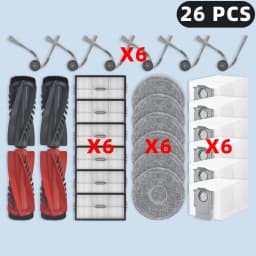 Compatible For ( Roborock Qrevo 2 Pro/ Curv 2 Pro/ CurvX / Edge 2 / Edge 2 Pro / Edge 3 Pro / EdgeT ) Parts Brush Filter Mop Bag