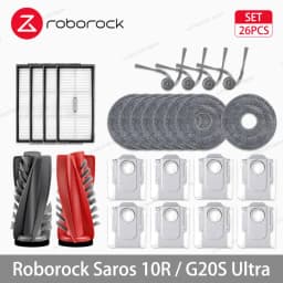 Roborock Saros 10R / G20S Ultra Robot Vacuum Cleaner Accessories Main Side Brush Mop Cloth Hepa Filter Dust Bag Spare Parts