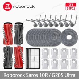 Roborock Saros 10R / G20S Ultra Robot Vacuum Cleaner Accessories Main Side Brush Mop Cloth Hepa Filter Dust Bag Spare Parts
