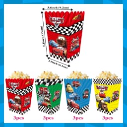 Car Theme Kids Birthday Party Favor Supplies Car Braclet Stamp Keychain Popcorn Box Party Decoration for Party Bag Goodie Bags