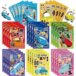 Car Theme Kids Birthday Party Favor Supplies Car Braclet Stamp Keychain Popcorn Box Party Decoration for Party Bag Goodie Bags