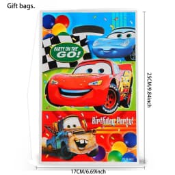 Car Theme Kids Birthday Party Favor Supplies Car Braclet Stamp Keychain Popcorn Box Party Decoration for Party Bag Goodie Bags