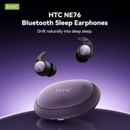 HTC NE76 Bluetooth Earbuds Mini Sleeping Earbuds for Wireless Earphones AI Translator, Noise Reduction Long Battery Headphones