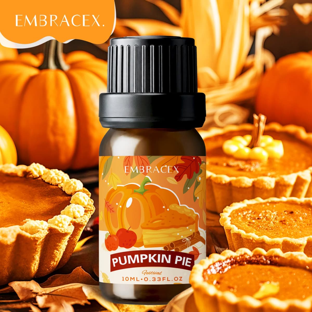10ml Pumpkin Pie Fragrance Oils Refreshing Car Air Freshener For Aroma Diffusers Oil